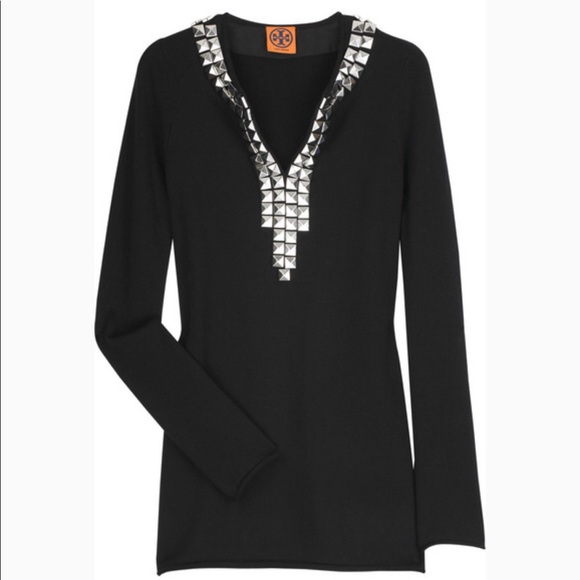 💥SALE🎉TORY BURCH NWOT Winnie Studded Wool Tunic - Picture 1 of 8